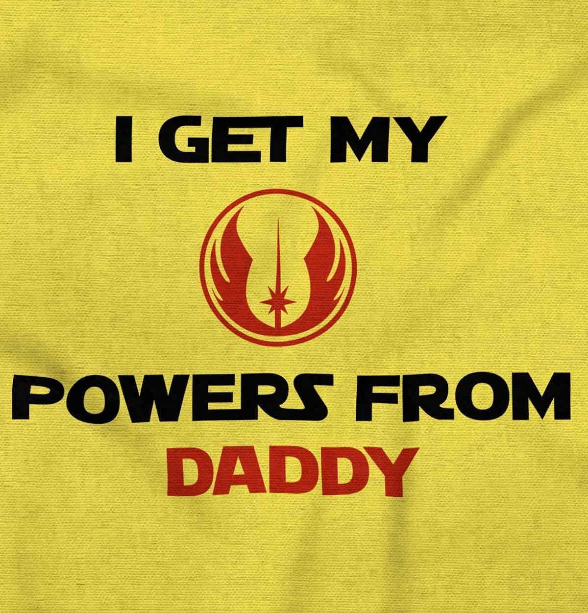 imageBrisco Brands Get Powers From My Daddy Dark Galaxy Baby Romper Boys or GirlsZest