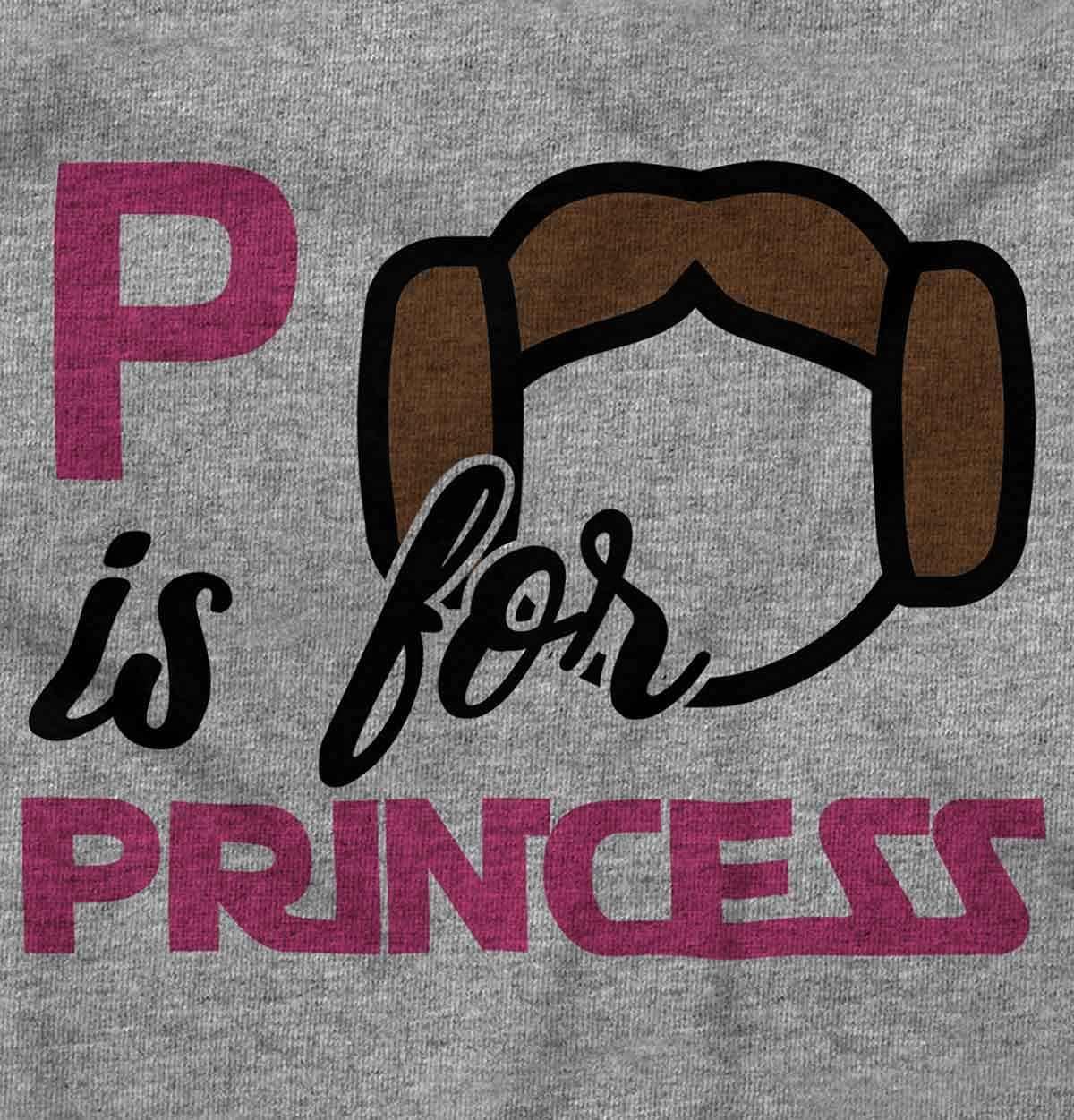 imageBrisco Brands P is for Princess Dark Galaxy Ruler Youth T Shirt Tee GirlsHeather
