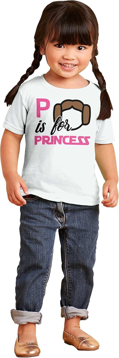imageBrisco Brands P is for Princess Dark Galaxy Ruler Youth T Shirt Tee GirlsWhite