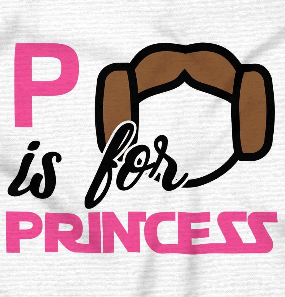 imageBrisco Brands P is for Princess Dark Galaxy Ruler Youth T Shirt Tee GirlsWhite