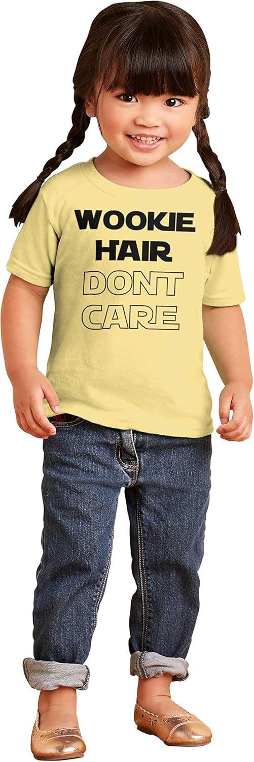 imageBrisco Brands Wookie Hair Dont Care Dark Galaxy Toddler Boy Girl T ShirtButter