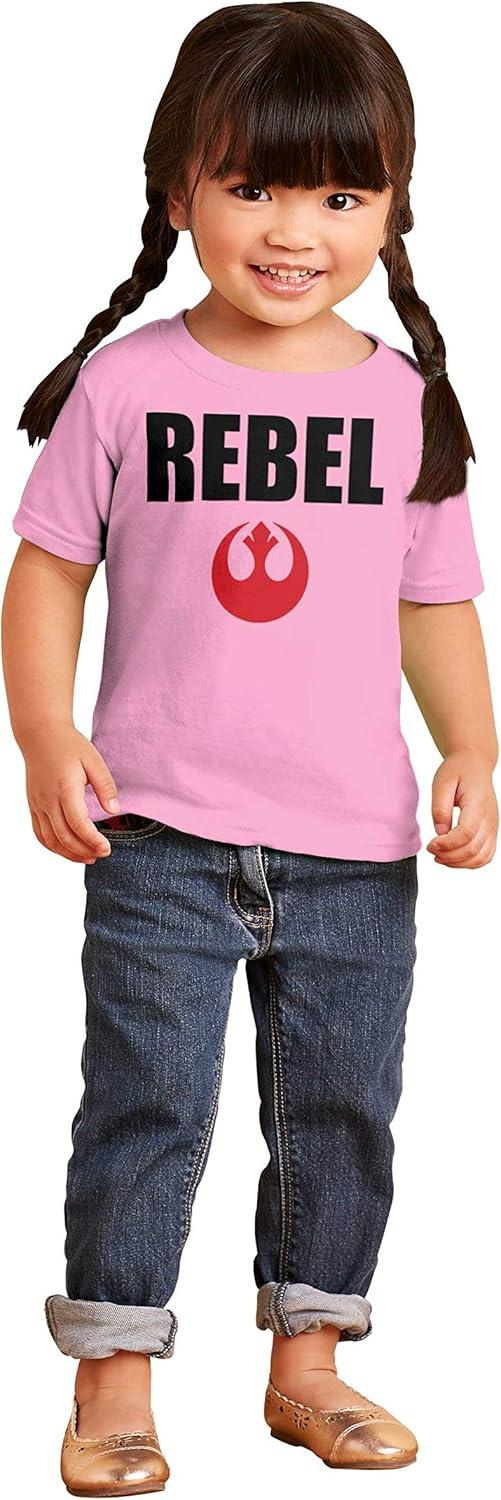 imageRebel Dark Galaxy Retro Scifi Nerd Toddler Boy Girl T ShirtPink