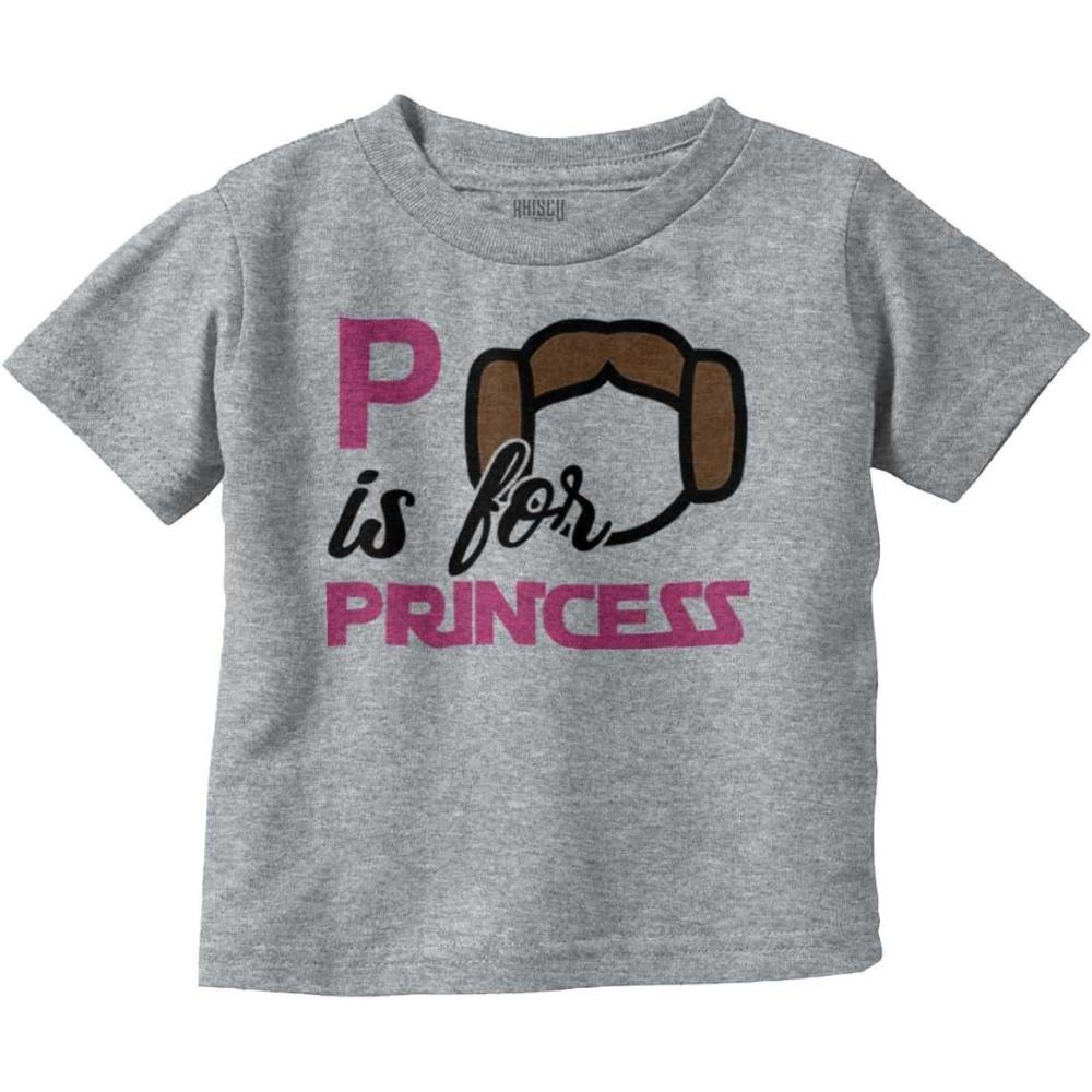 imageBrisco Brands P is for Princess Dark Galaxy Ruler Youth T Shirt Tee GirlsHeather