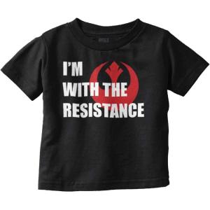 Brisco Brands with The Resistance Dark Galaxy Hero Toddler Boy Girl T Shirt(Black)