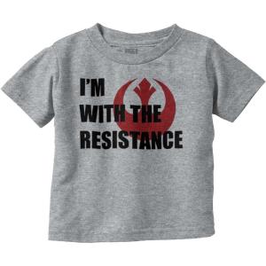 Brisco Brands with The Resistance Dark Galaxy Hero Toddler Boy Girl T Shirt(Heather)