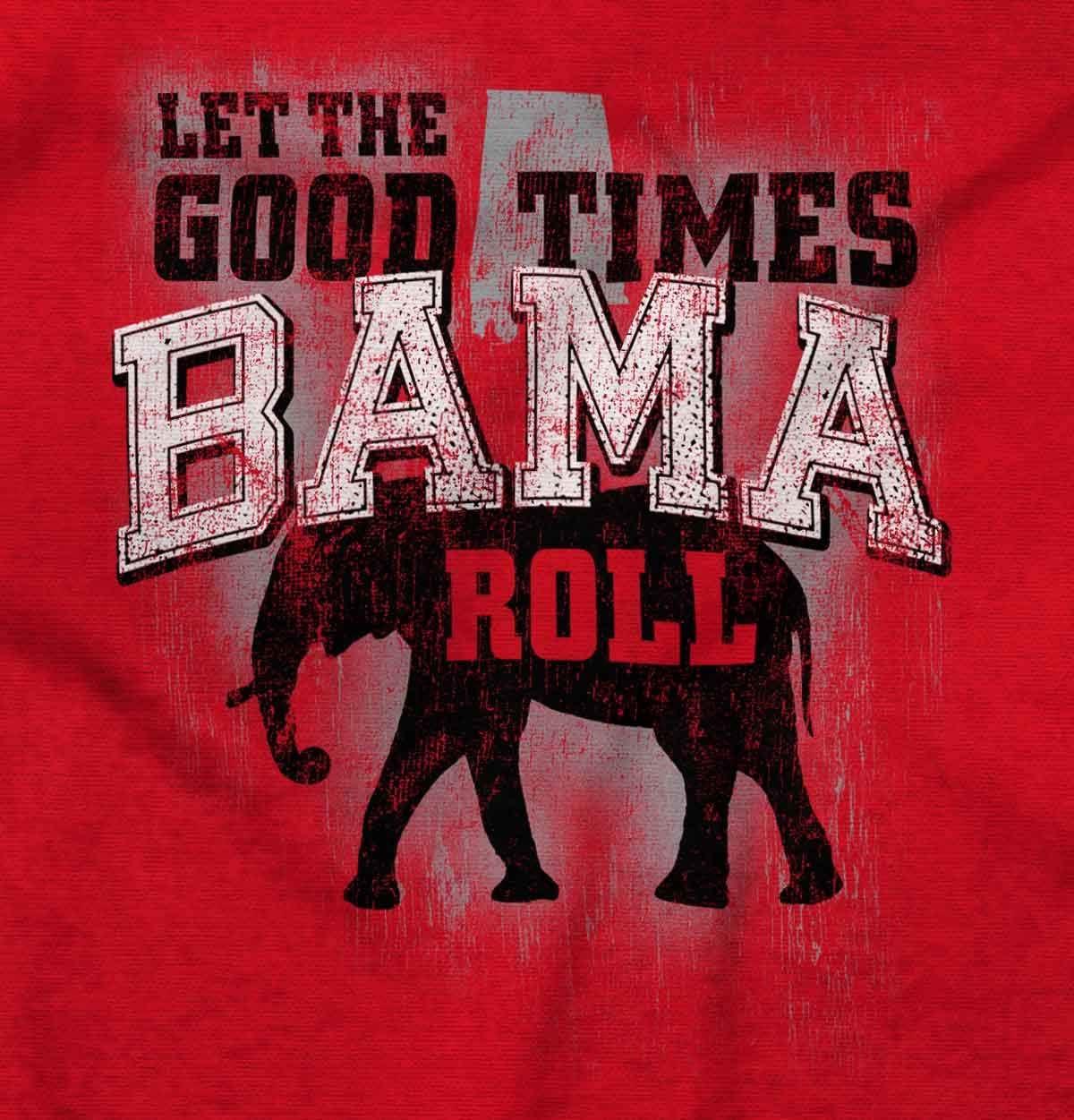 imageBrisco Brands Let The Good Times Roll Cool Alabama Baby Romper Boys or GirlsRed