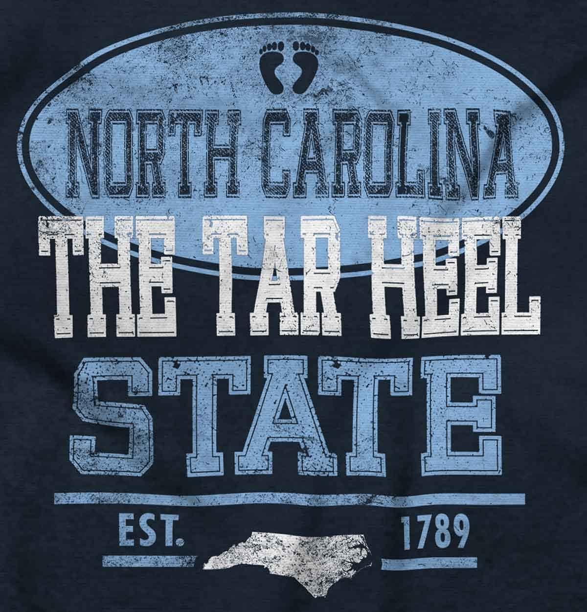 imageBrisco Brands North Carolina NC Feet Logo Souvenir Baby Romper Boys or GirlsNavy