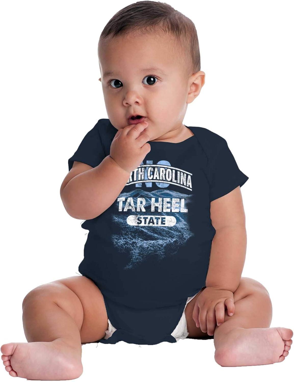 imageBrisco Brands North Carolina Tar Heel State Tourism Baby Romper Boys or GirlsNavy