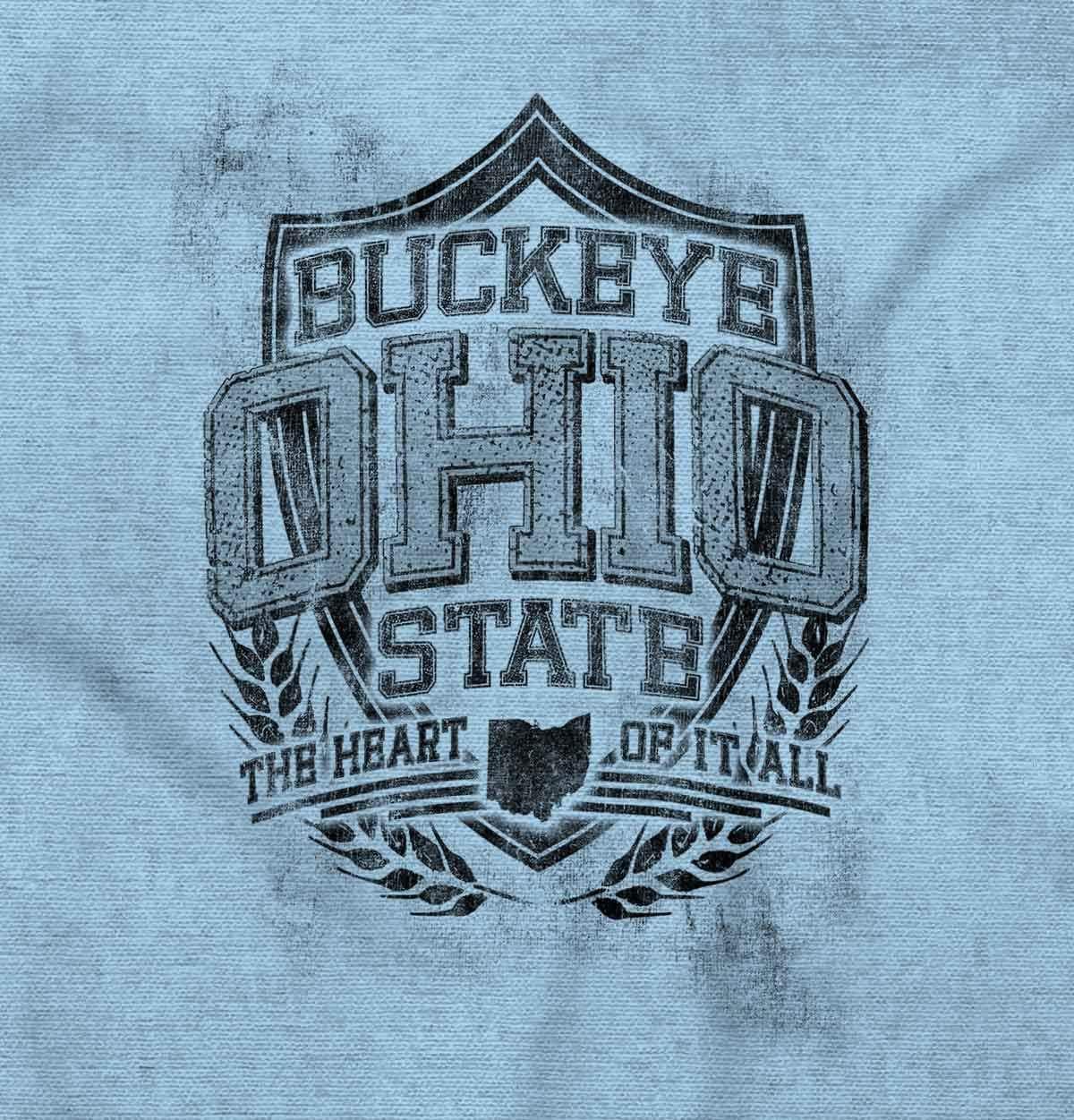 imageBrisco Brands Ohio OH Motto State Souvenir Baby Romper Boys or GirlsLight Blue