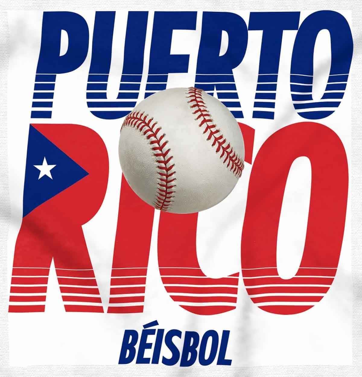 imageBrisco Brands Puerto Rico Pride Baseball PR Sports Baby Romper Boys or GirlsWhite