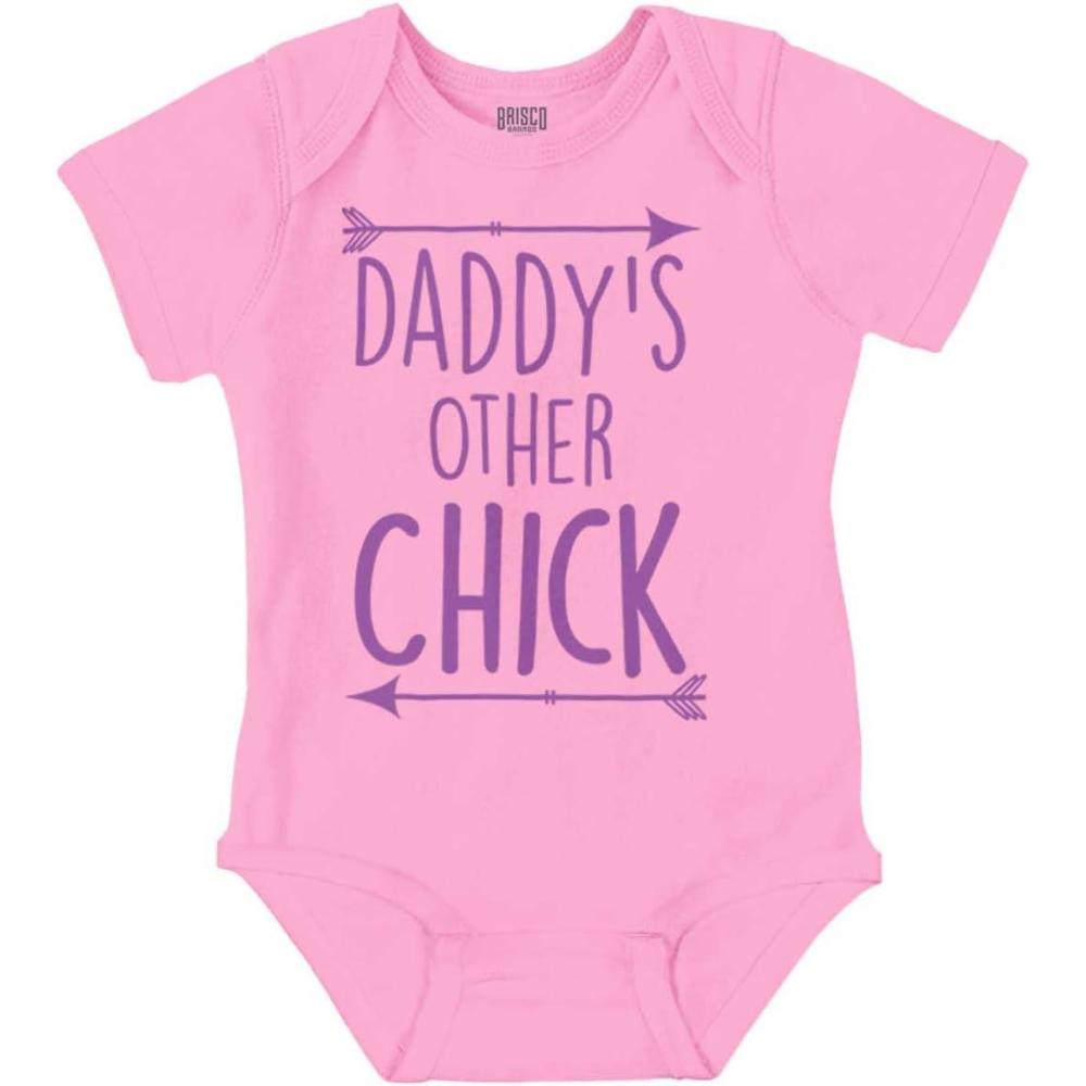 imageBrisco Brands Daddys Other Chick Boho Arrows Baby Bodysuit Jumper GirlsPink