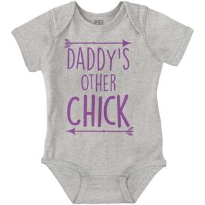 Brisco Brands Daddy’s Other Chick Boho Arrows Baby Bodysuit Jumper Girls(Heather)