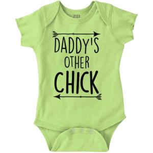 Brisco Brands Daddy’s Other Chick Boho Arrows Baby Bodysuit Jumper Girls(Key Lime)