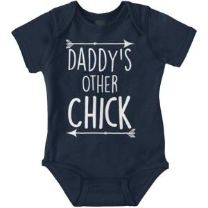 Brisco Brands Daddy’s Other Chick Boho Arrows Baby Bodysuit Jumper Girls(Navy)
