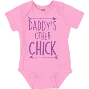 Brisco Brands Daddy’s Other Chick Boho Arrows Baby Bodysuit Jumper Girls(Pink)