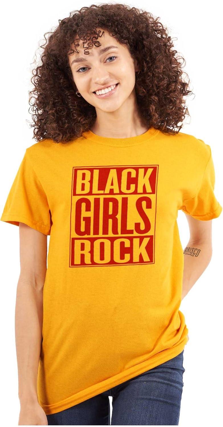 imageBlack Girls Rock Melanin Queen Womens Graphic T Shirt TeesGold