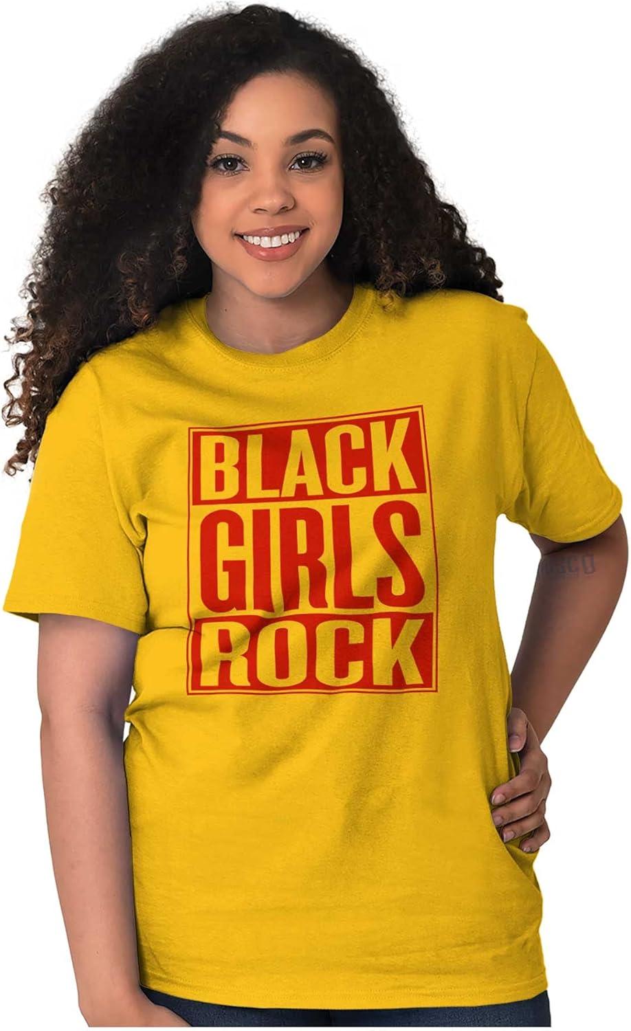 imageBlack Girls Rock Melanin Queen Womens Graphic T Shirt TeesGold