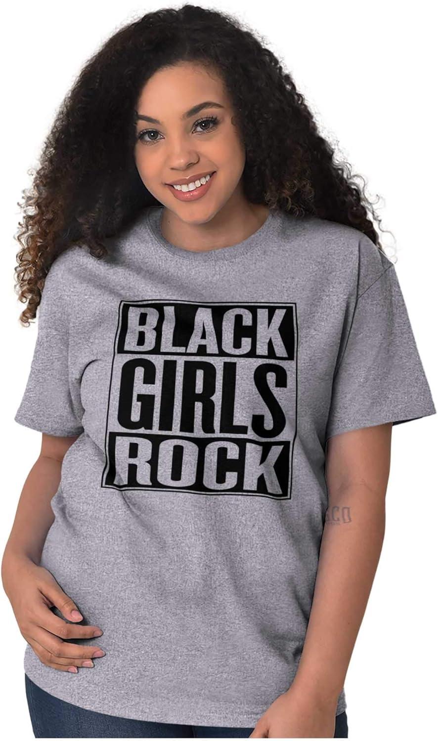 imageBlack Girls Rock Melanin Queen Womens Graphic T Shirt TeesSport Grey