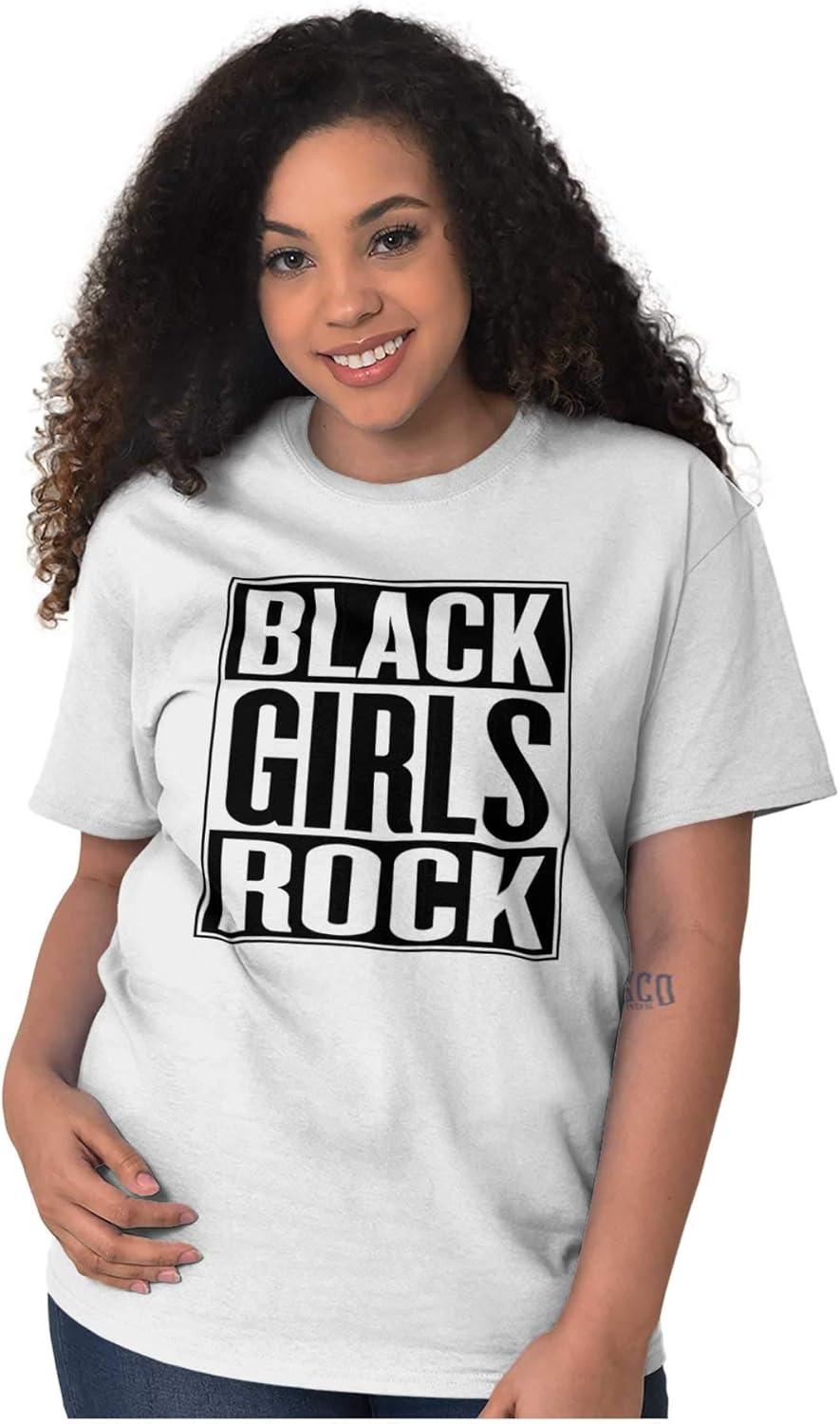 imageBlack Girls Rock Melanin Queen Womens Graphic T Shirt TeesWhite