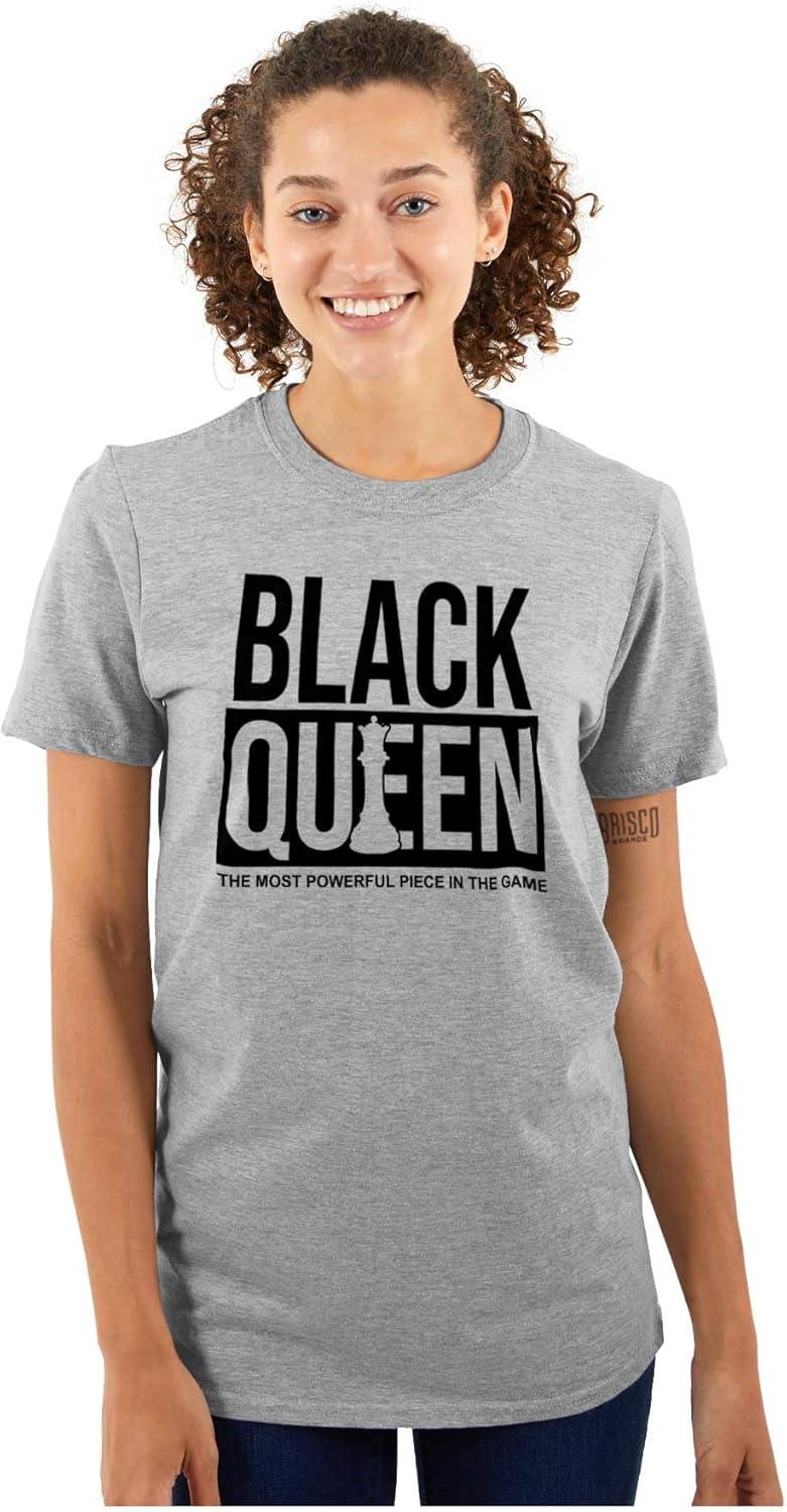 imageBlack Queen Dope Melanated Feminist Womens Graphic T Shirt TeesSport Grey
