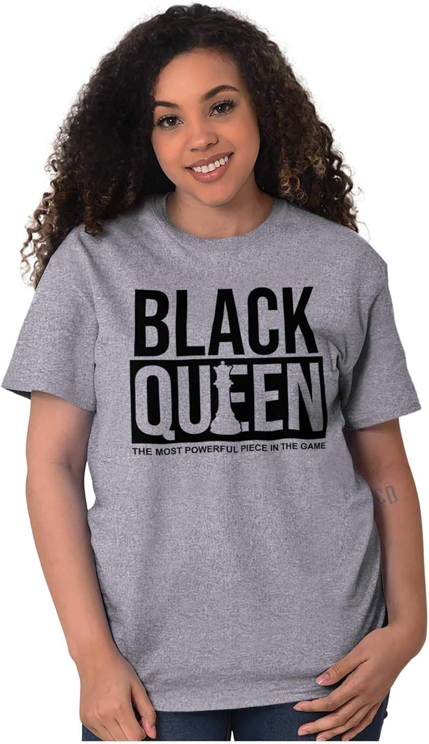 imageBlack Queen Dope Melanated Feminist Womens Graphic T Shirt TeesSport Grey
