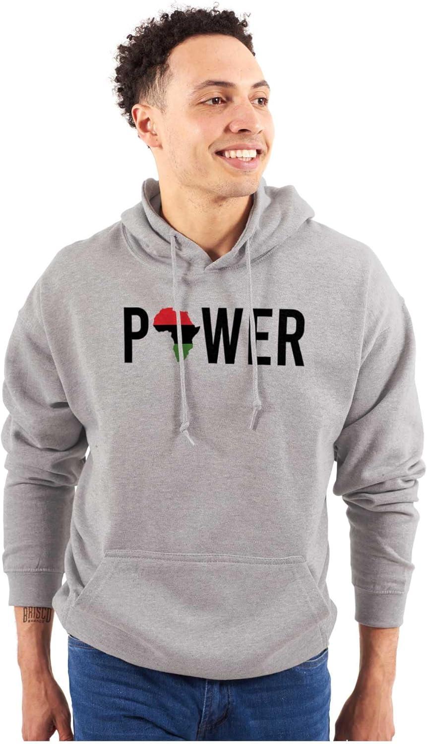 imageBrisco Brands Africa Black Power African Flag Hoodie Sweatshirt Women MenSport Grey