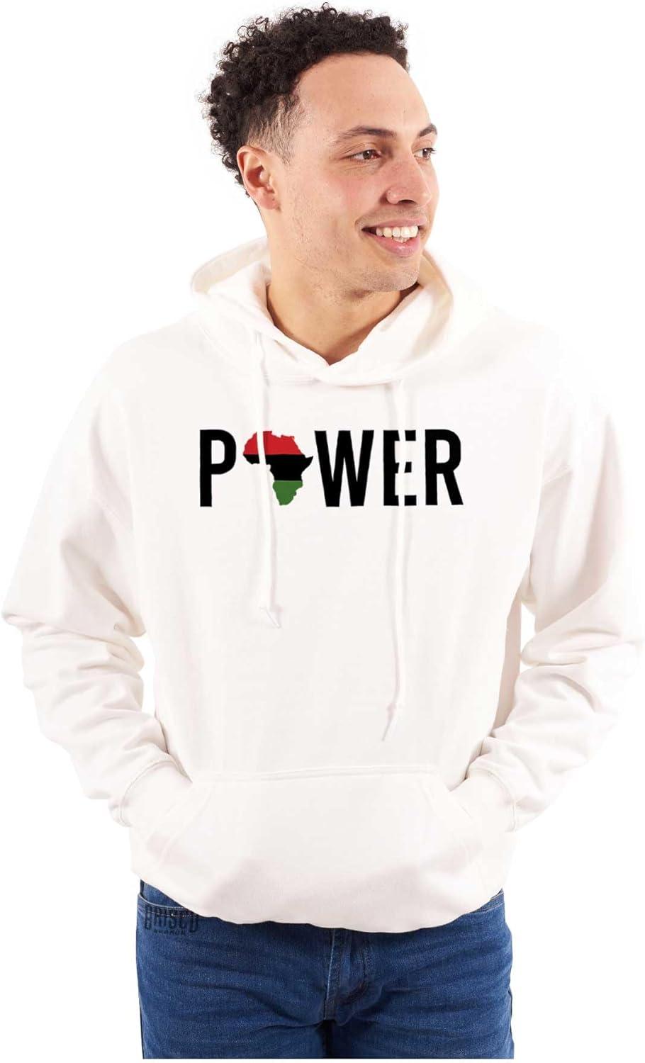 imageBrisco Brands Africa Black Power African Flag Hoodie Sweatshirt Women MenWhite