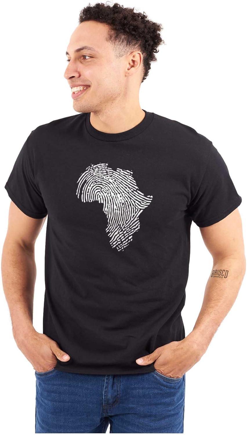 imageBrisco Brands African Roots Black DNA Thumbprint Graphic T Shirt Men or WomenBlack