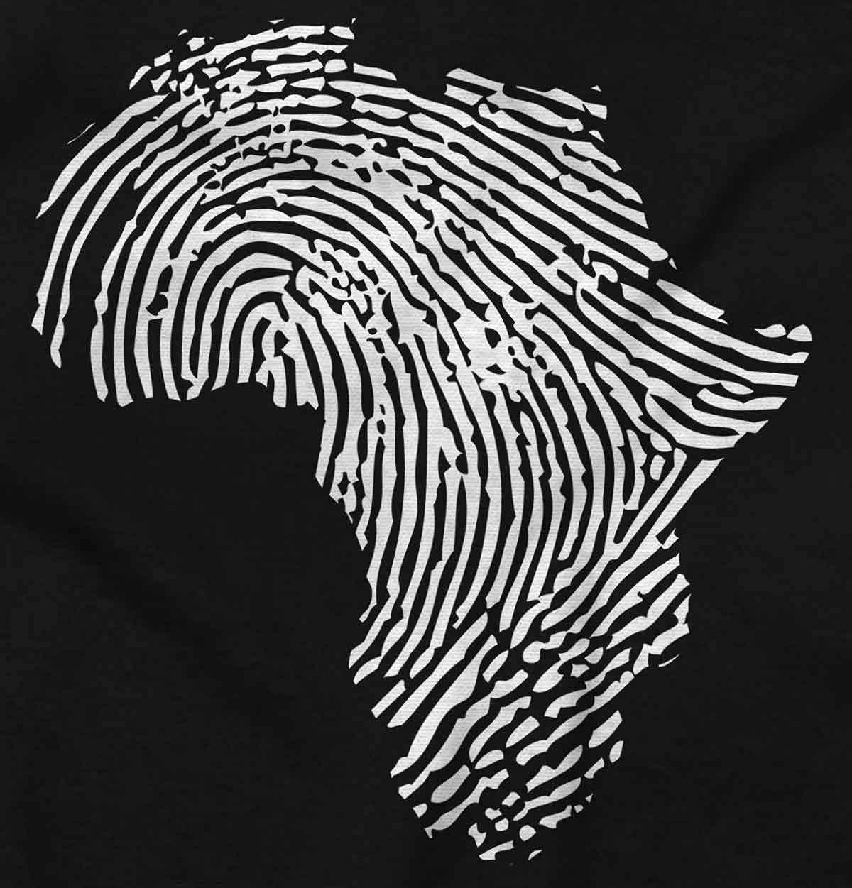 imageBrisco Brands African Roots Black DNA Thumbprint Graphic T Shirt Men or WomenBlack
