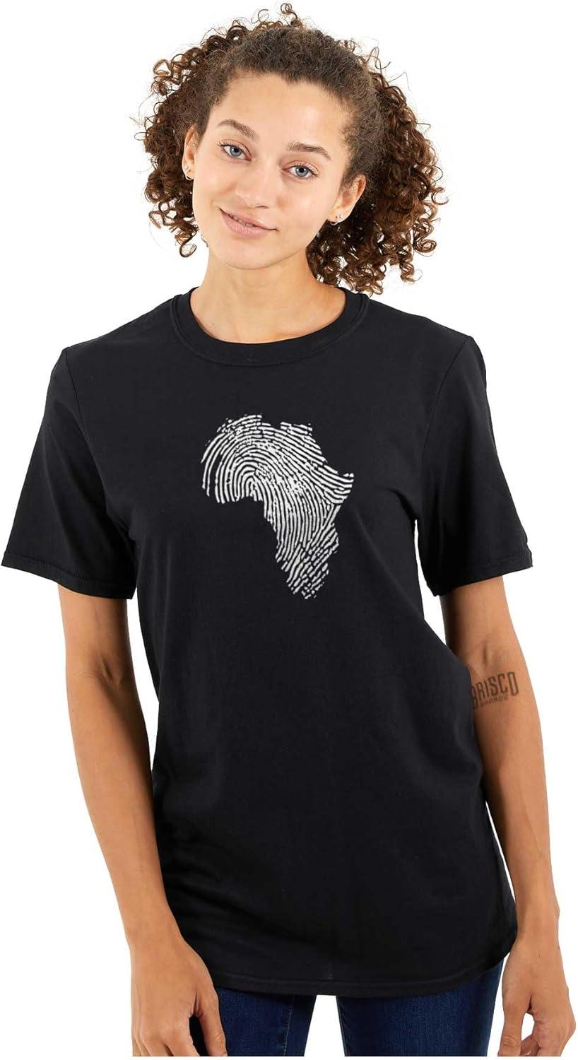 imageBrisco Brands African Roots Black DNA Thumbprint Graphic T Shirt Men or WomenBlack