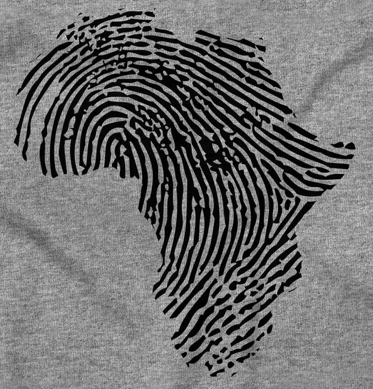 imageBrisco Brands African Roots Black DNA Thumbprint Graphic T Shirt Men or WomenSport Grey