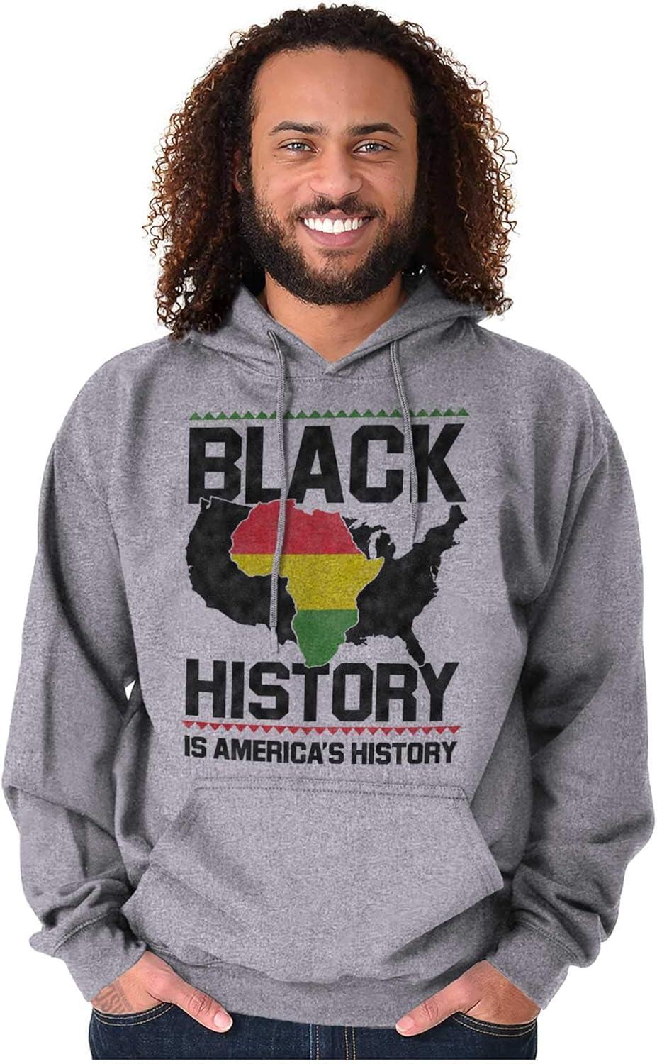 imageBrisco Brands Black History African American Pride Hoodie Sweatshirt Women MenSport Grey