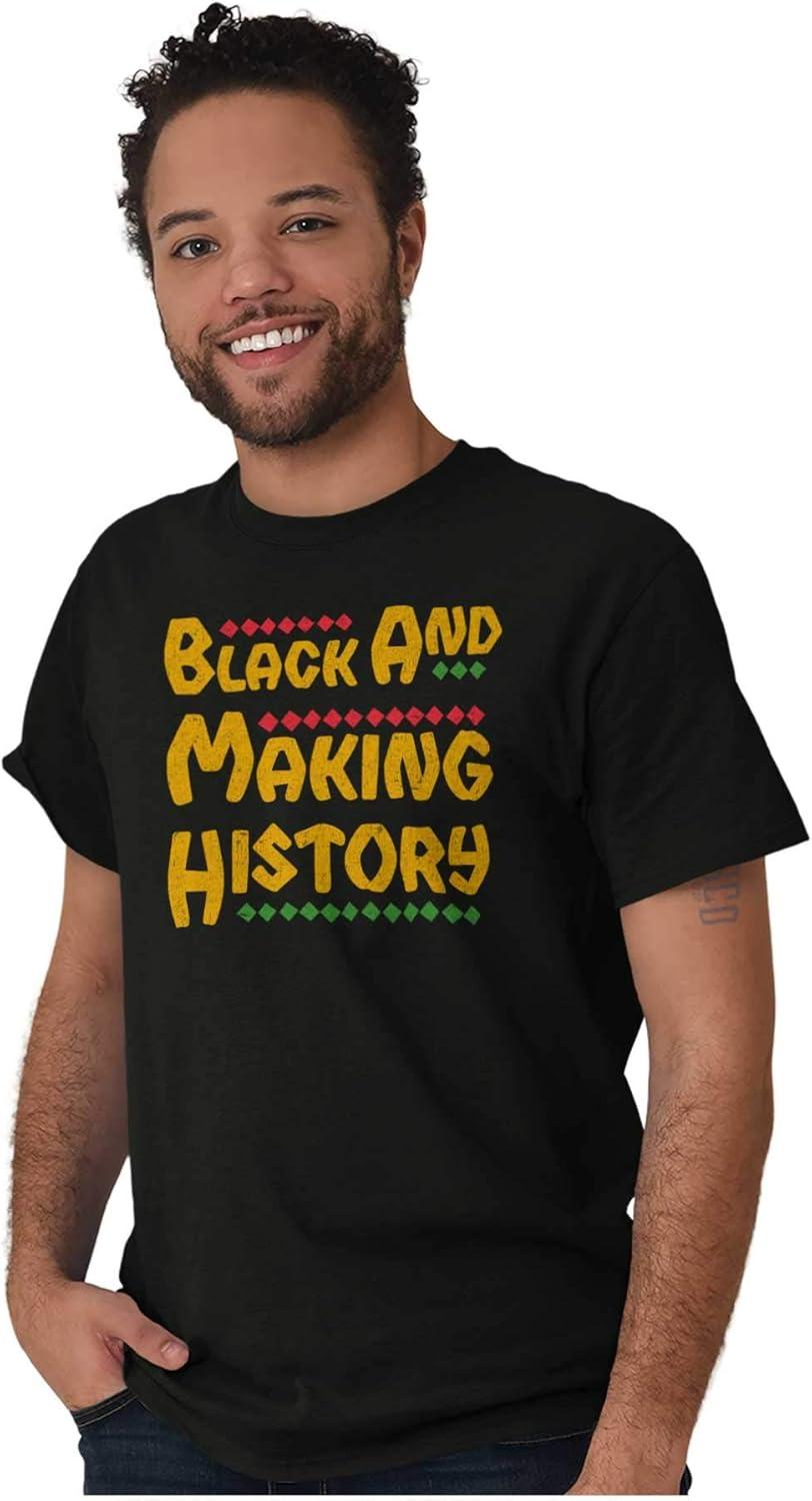 imageBrisco Brands Black and Making History BHM Pride Graphic T Shirt Men or WomenBlack