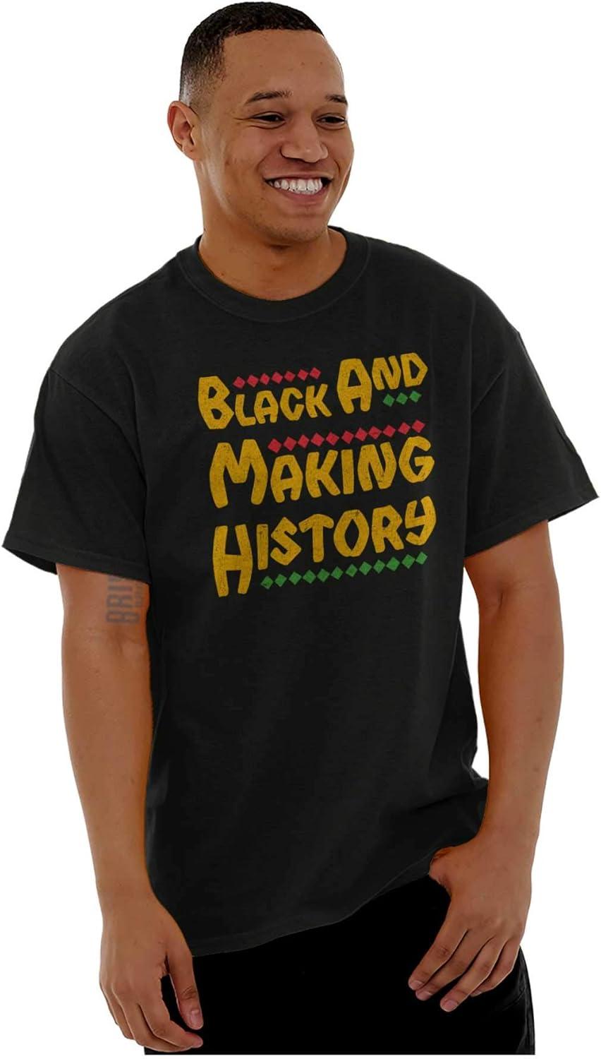 imageBrisco Brands Black and Making History BHM Pride Graphic T Shirt Men or WomenBlack