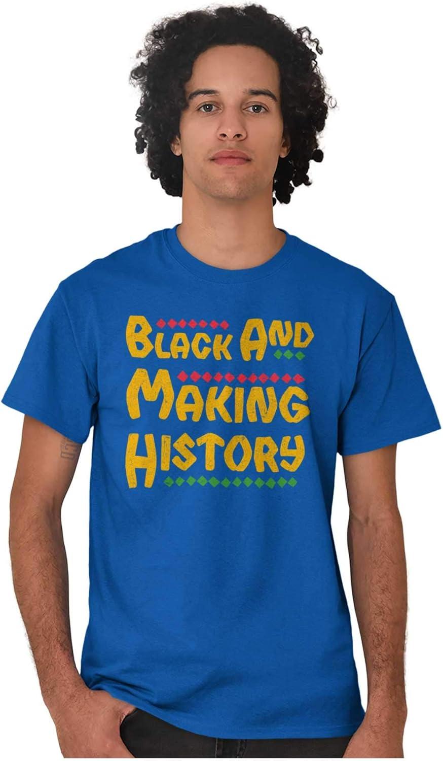imageBrisco Brands Black and Making History BHM Pride Graphic T Shirt Men or WomenRoyal