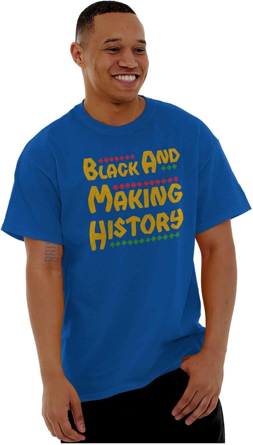 imageBrisco Brands Black and Making History BHM Pride Graphic T Shirt Men or WomenRoyal
