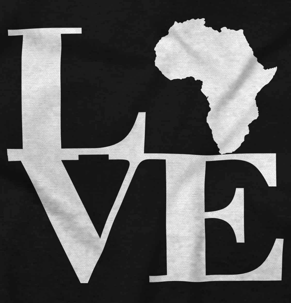 imageBrisco Brands Love Africa Map Black African Pride Hoodie Sweatshirt Women MenBlack