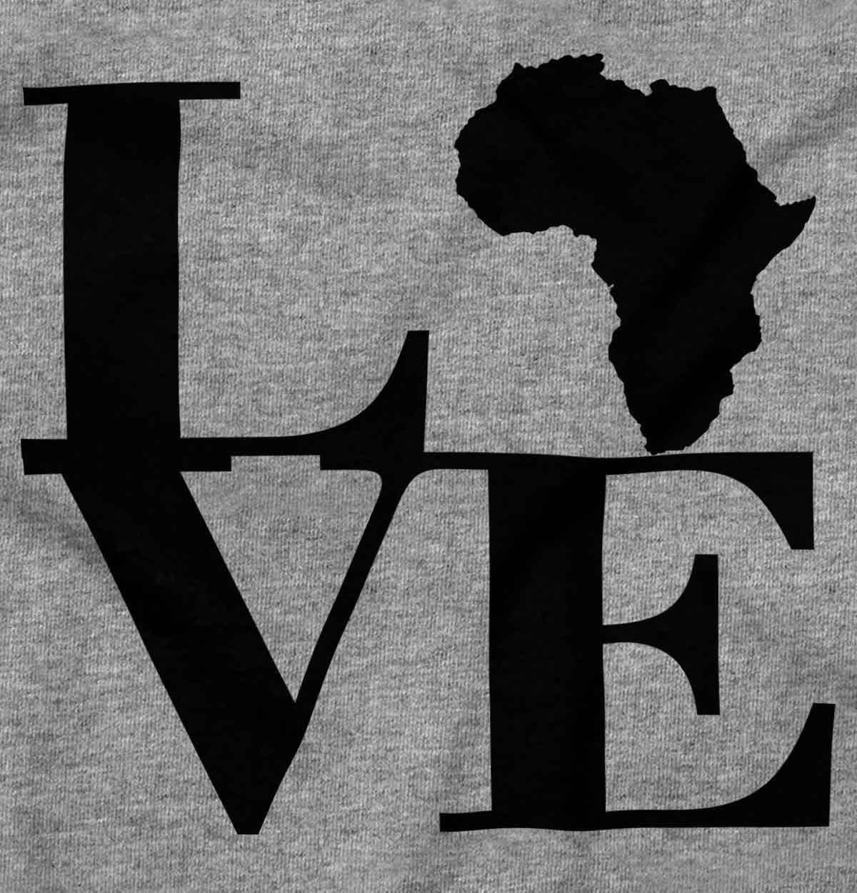 imageBrisco Brands Love Africa Map Black African Pride Hoodie Sweatshirt Women MenSport Grey