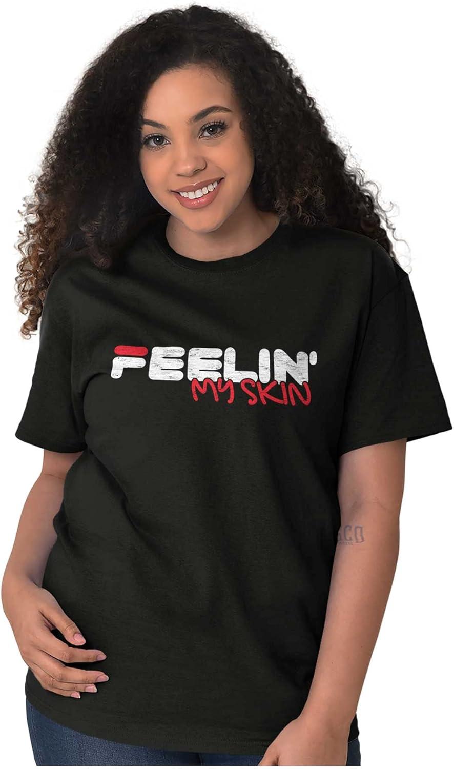 imageFeelin My Skin Melanin Black Pride Graphic T Shirt Men or WomenBlack