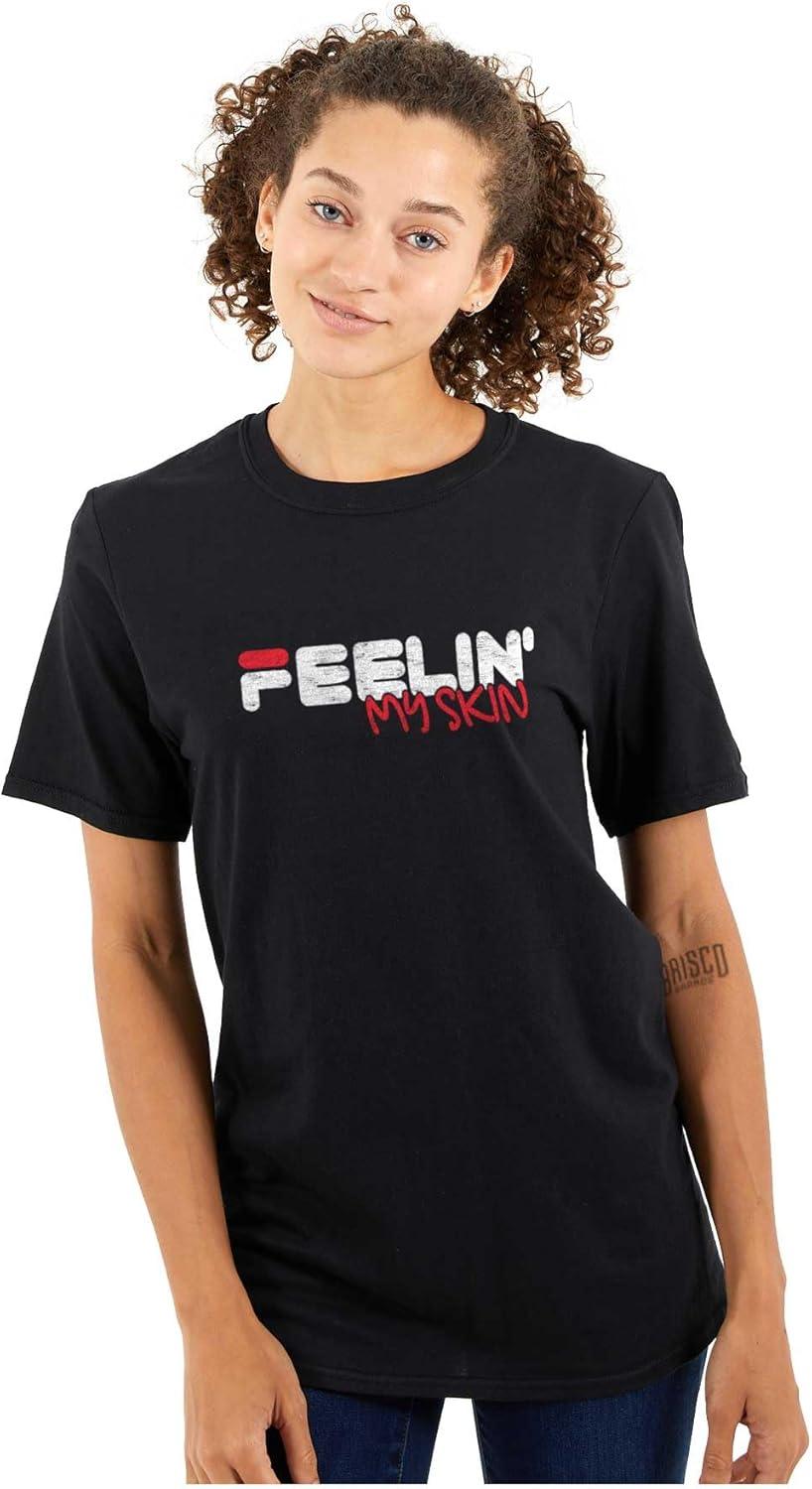 imageFeelin My Skin Melanin Black Pride Graphic T Shirt Men or WomenBlack