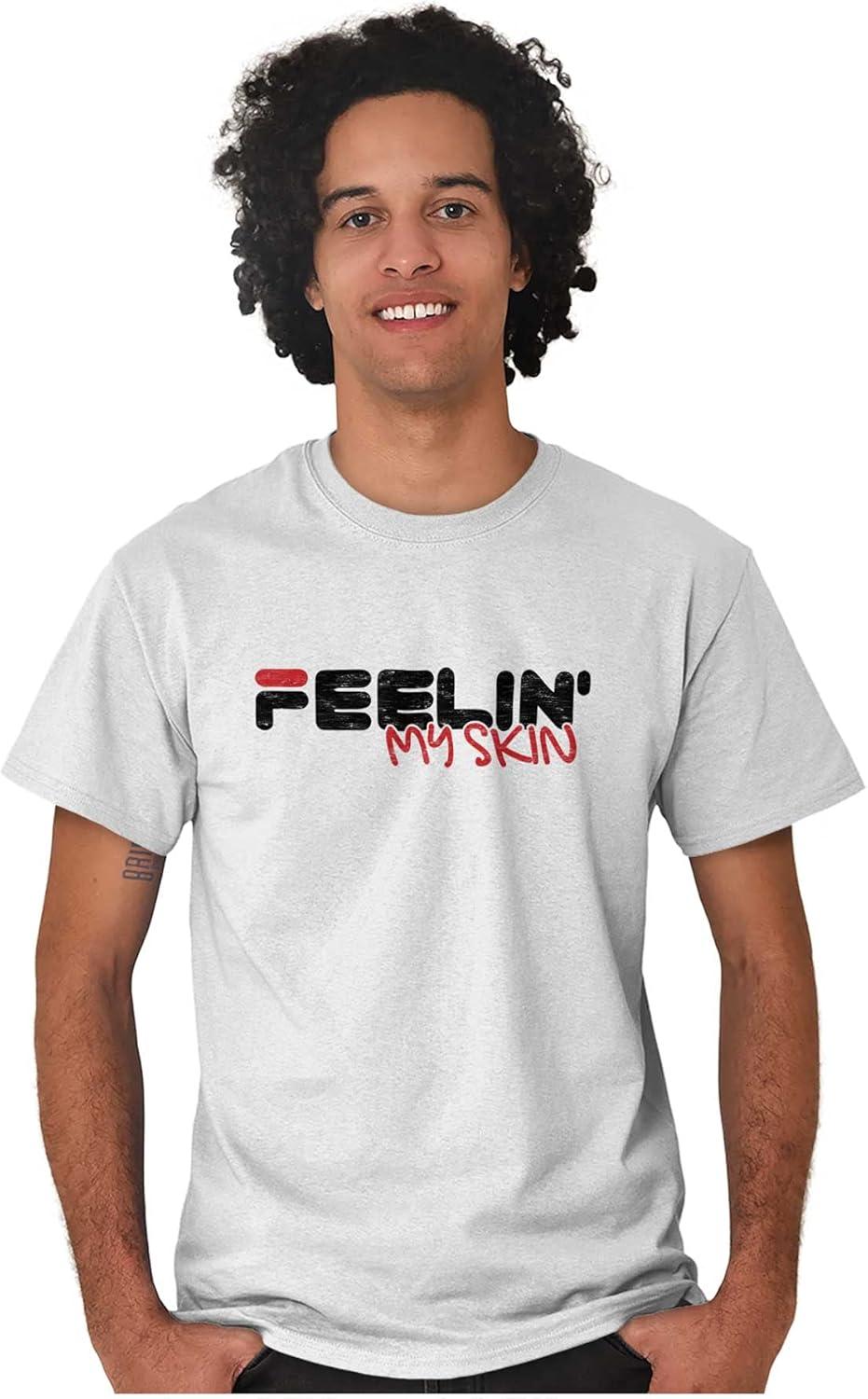 imageFeelin My Skin Melanin Black Pride Graphic T Shirt Men or WomenWhite