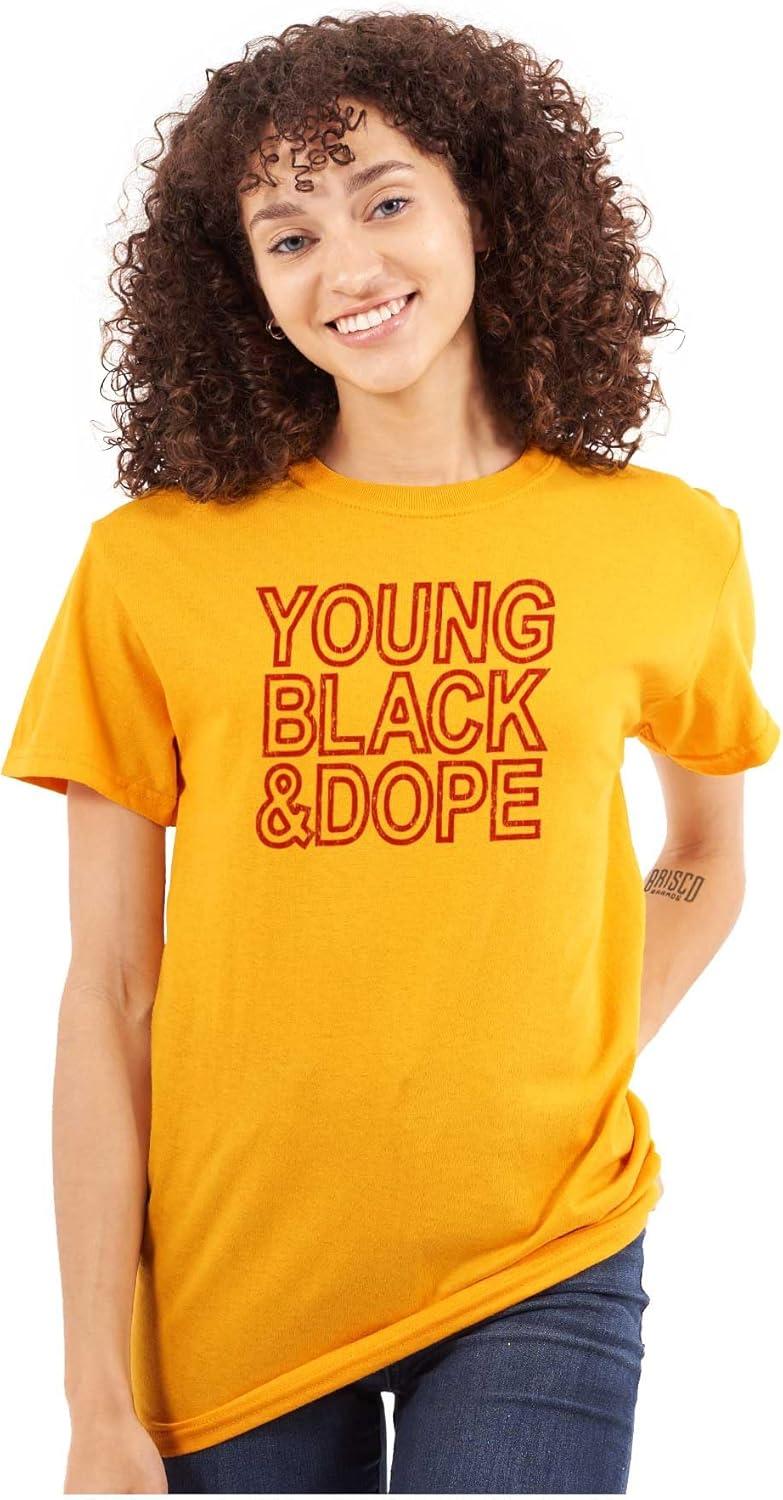 imageYoung Black Dope Melanin King Queen Graphic T Shirt Men or WomenGold