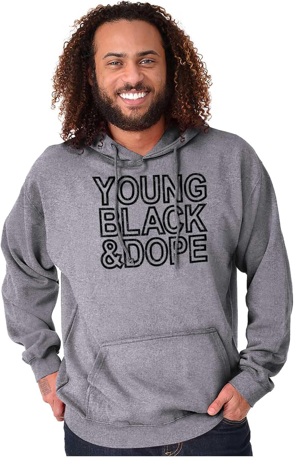 imageYoung Black Dope Melanin King Queen Hoodie Sweatshirt Women MenSport Grey