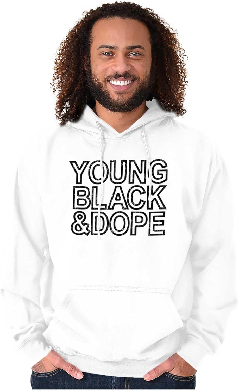 imageYoung Black Dope Melanin King Queen Hoodie Sweatshirt Women MenWhite
