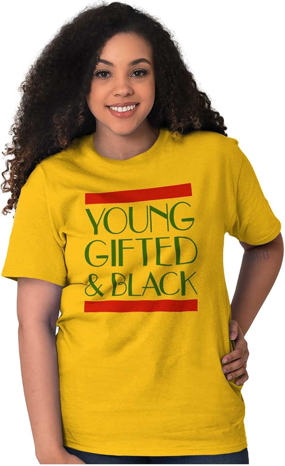 imageYoung Gifted Black African American Graphic T Shirt Men or WomenGold