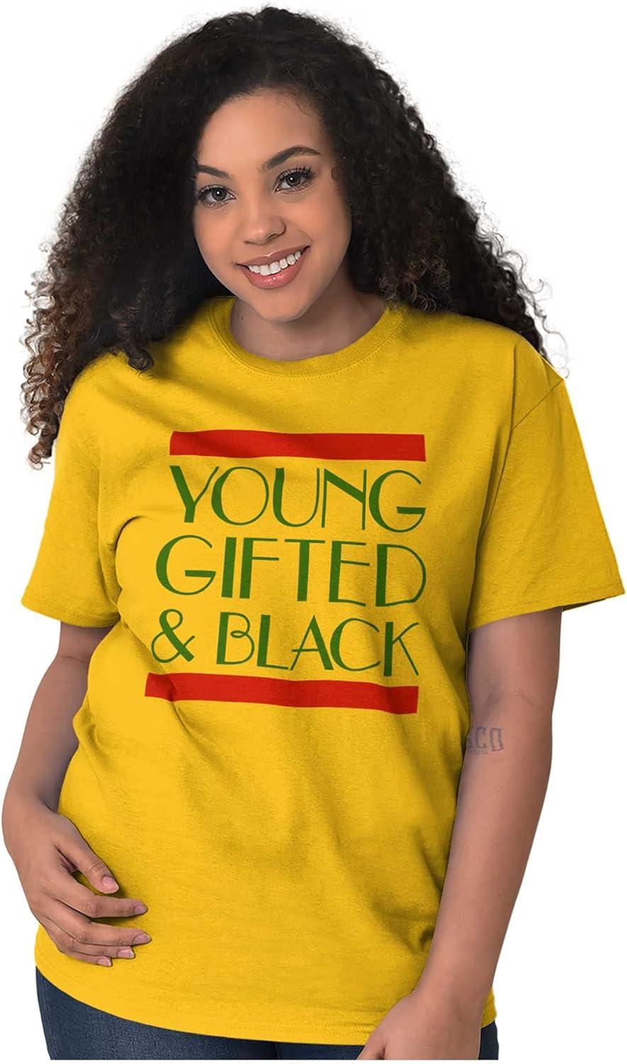 imageYoung Gifted Black African American Graphic T Shirt Men or WomenGold