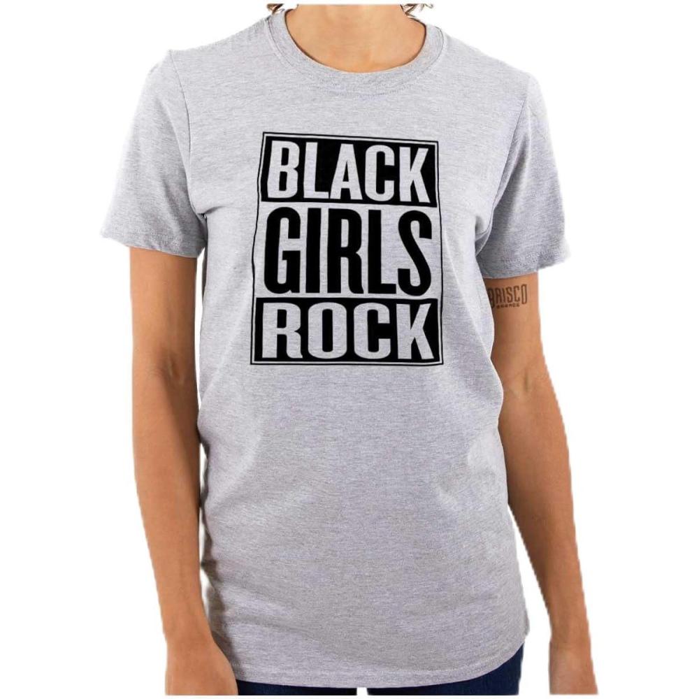 imageBlack Girls Rock Melanin Queen Womens Graphic T Shirt TeesSport Grey