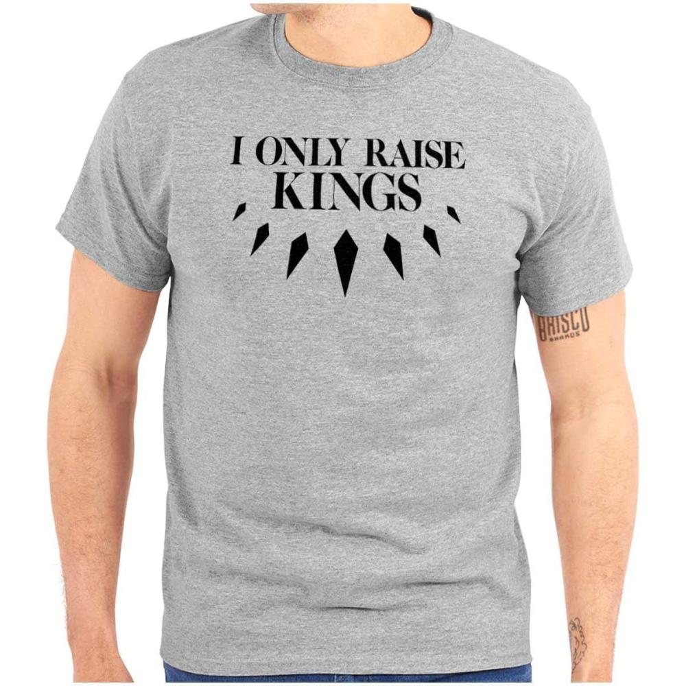 imageBlack Pride I Only Raise Kings Womens Graphic T Shirt TeesSport Grey