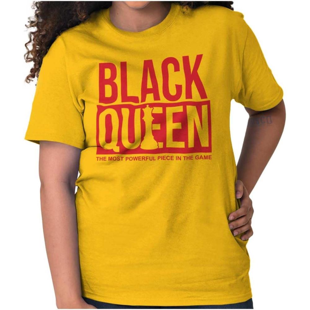 imageBlack Queen Dope Melanated Feminist Womens Graphic T Shirt TeesGold