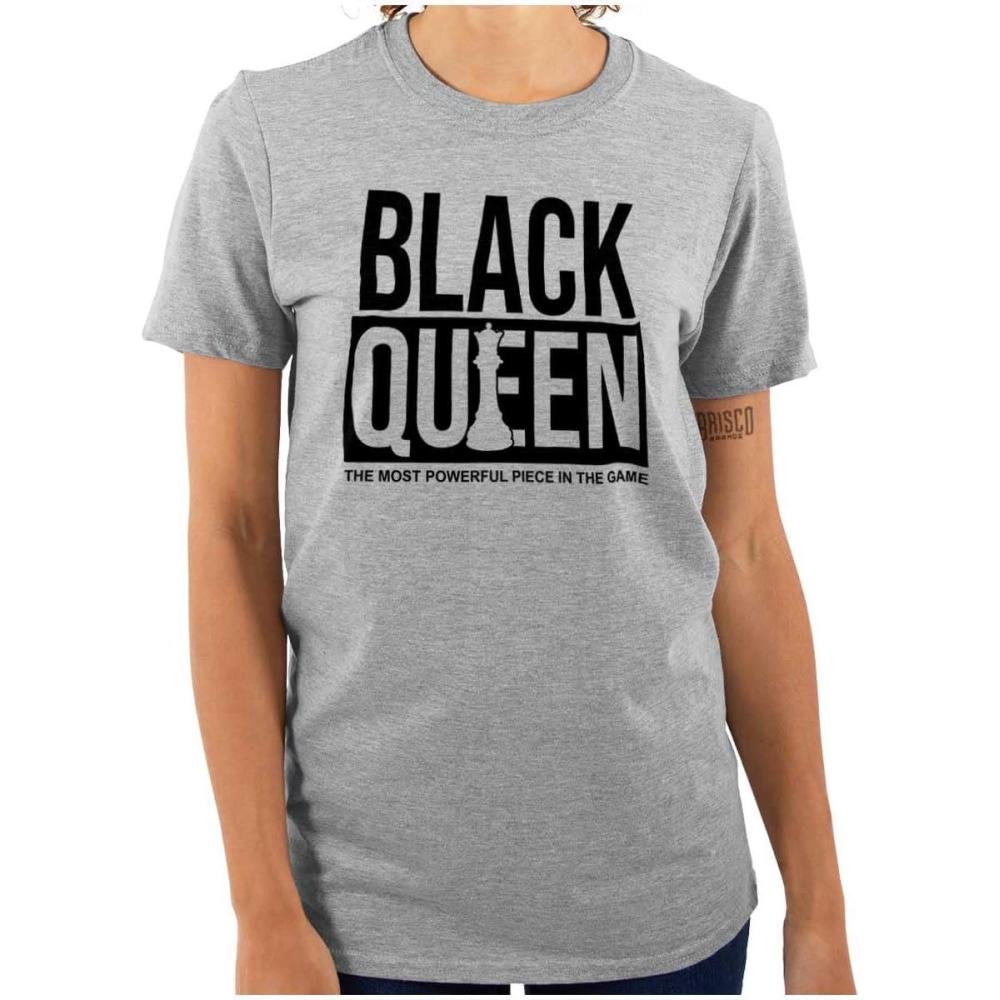 imageBlack Queen Dope Melanated Feminist Womens Graphic T Shirt TeesSport Grey